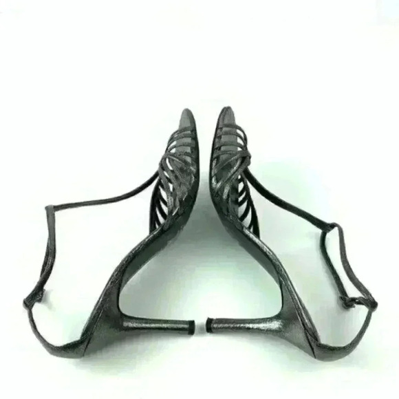 Enzo Angiolini heel Gellert pewter leather t-strap - Picture 5 of 9